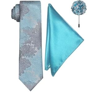 J. Ferrar Etched Floral Tie Set, NWT